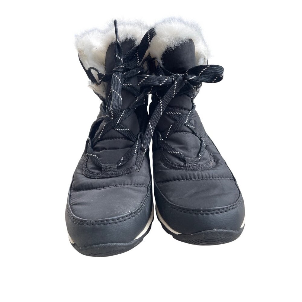 Sorel Women's 6.5 Whitney Faux Fur Quilted Lace Up Insulated Winter Snow Boots - Picture 2 of 7